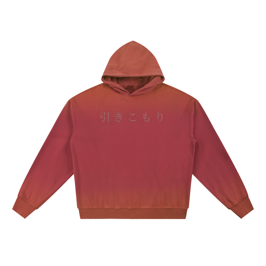 Vintage Washed Gradient Fleece Hoodie (Hikikoromi)