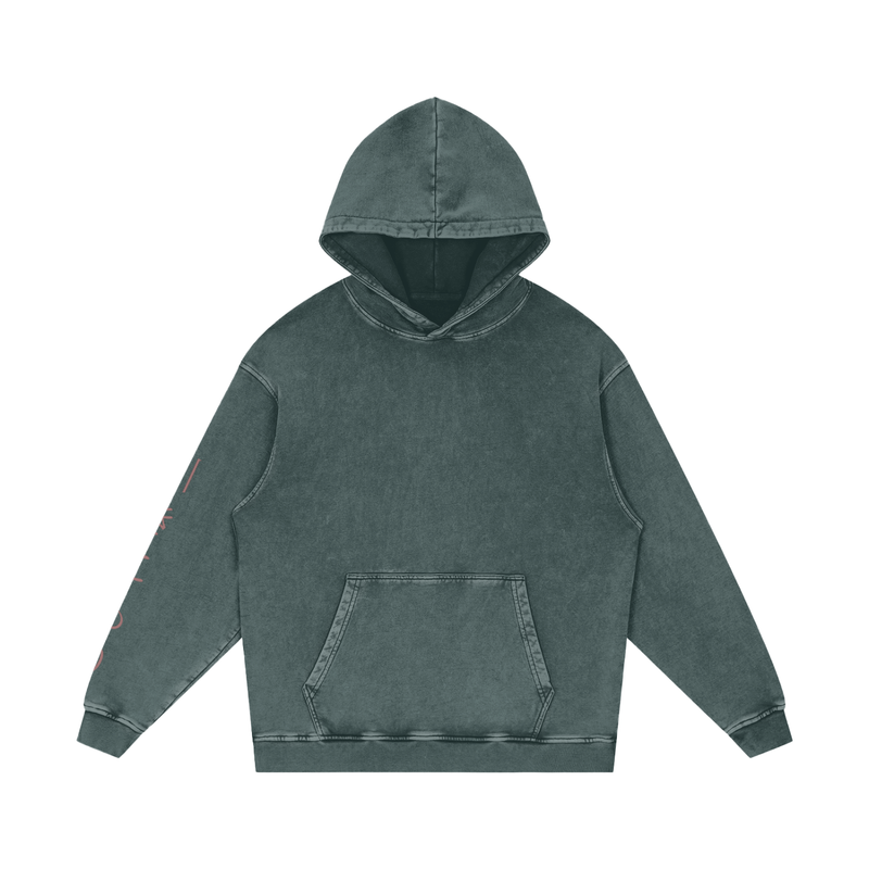 Snow Washed Loose Cotton Hoodie (Hikikoromi)